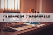 广东麻将赖子能扔吗（广东麻将的赖子怎么用）